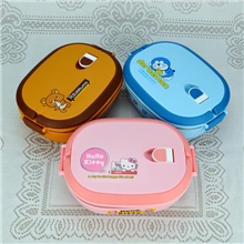 一件代发HelloKitty不锈钢饭盒卡通图案双层保温午餐盒