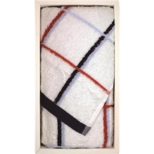 爆款特价正品洁丽雅全棉毛巾面巾简约系列1方格图案单条礼盒装