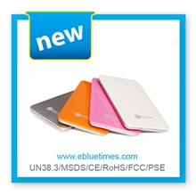 时尚超薄小巧轻便镜面礼品移动电源蓝色时代最Q的手机充电器