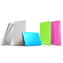蓝色时代超薄大容量10000mAh时尚镜面礼品移动电源手机充电电器