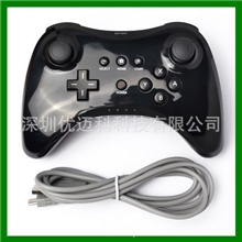 供应全新黑色高品质任天堂游戏机NitendoWiiU控制手柄无线