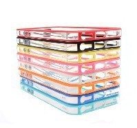 苹果5/5S信号圈iphone4s格里芬边框透明双色手机保护套