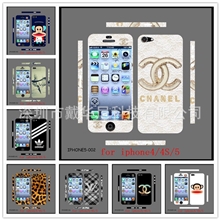 iphone4/4S卡通闪钻彩膜iphone5磨砂保护膜闪钻磨砂全身贴膜