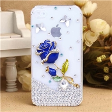 iphone4S/5S5C手机壳玫瑰花手机保护套苹果镶钻外壳一件代发