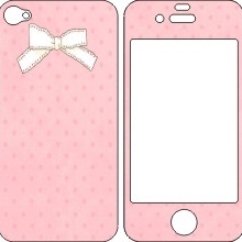 iphone5s通用iphone5皮纹卡通膜来图定制卡通纯色手机保护膜