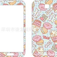 三星N7100皮纹卡通贴膜现货供应皮纹保护膜手机配件