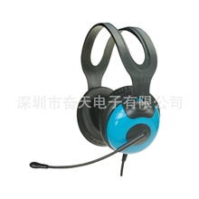 专业头戴可折360度多媒体电脑有线耳机，网吧耳机