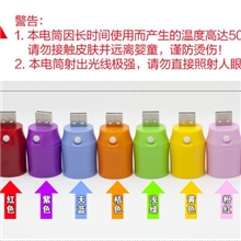 热销爆款USB灯头2W强光射灯移动电源便携灯头户外灯野营灯