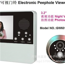 深圳厂家直销GOODWILL3.2寸彩色LCD安防门上摄像头可视门铃