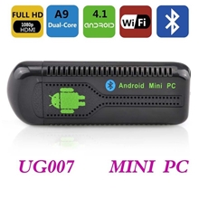 UG007安卓minipc双核蓝牙机顶盒智能网络播放器