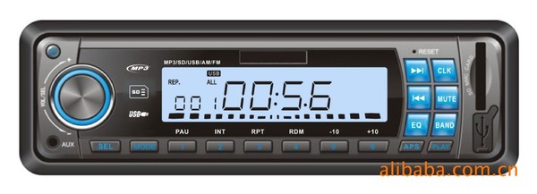 车载MP3caraudiocarmp3player支持AM/FM/USB/SD/MMC/AUX