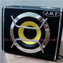 6寸梯形12V24V220V有源带功放汽车低音炮车载音响插卡音箱