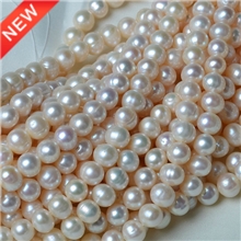 满500包邮小额批发纯天然淡水珍珠8-9mm冲头珍珠项链材料微瑕混批