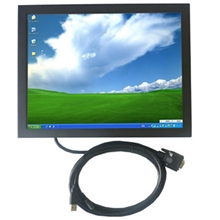 供应15寸注塑机工业专用铁壳触摸显示器可专业设计配线1.5/3米