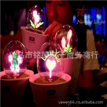 厂家直销|浪漫盆栽花火小夜灯|花火小夜灯|小夜灯|浪漫花火小夜灯