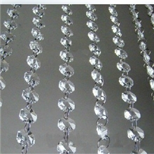 促销90CM水晶门帘/珠帘挂帘窗帘成品八角珠金属环联接