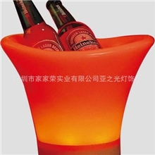 专业生产亚之光元宝形PE塑料七彩变色充电遥控LED冰酒桶