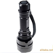 质量好神火C8黑色CREEQ5铝杯5档强光LED手电筒长期有货超亮
