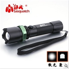 小野人T102强光手电筒强光充电手电筒批发自行车手电筒