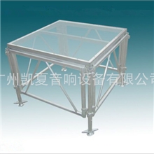 1.22*1.22m尺寸的透明有机玻璃铝合金舞台演出器材舞台
