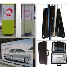 德国德式展架高档易拉宝背景墙拉网展示架清仓处理全国包邮