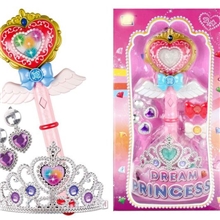 天使魔法棒皇冠饰品组合女孩玩具儿童塑料玩具过家家玩具