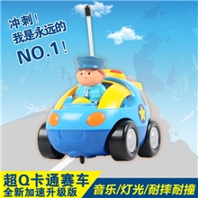儿童遥控车玩具批发宝宝塑料卡通电动玩具车灯光音乐玩具车模型