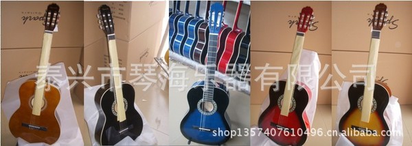 工厂直销/吉他批发/乐器批发/练习古典吉他/39寸白边古典吉他