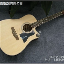 深圳明城乐器有限公司41寸漂白云杉木民谣吉他推广特价