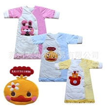 批发西松屋冬季加厚天鹅绒婴幼儿童睡袋加长翻袖外贸婴儿睡袋