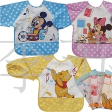 婴儿服装用品批发迪斯尼音乐会反穿衣宝宝罩衣饭衣