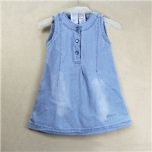 欧美大牌GUE**原单背心连衣裙外贸童装牛仔连衣裙牛仔背心批