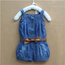 【欧源】nex*女童吊带连衣裤女童牛仔吊带连衣裤女童新款连衣裤