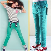 外贸潮流韩版紧身多色童装牛仔裤紧身小脚外贸童装牛仔裤批发