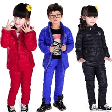 秋冬新款童装儿童羽绒服套装/男女童同穿款5-12岁童装羽绒服