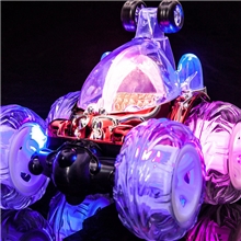 翻斗车火球特技车遥控翻转车充电/灯光/音乐360度旋转杂技跳舞