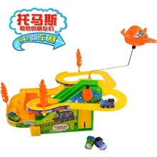 托马斯极速飙车赛电动轨道赛车汽车滑滑梯带音乐
