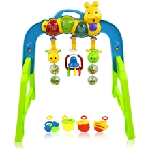 五星玩早早教婴儿多功能早教益智虫虫音乐健身架摇铃37720
