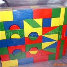 供木制100粒彩色积木木制玩具木制品木制积木