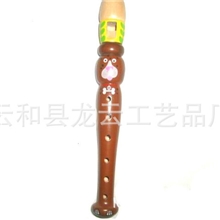 精品笛子木制玩具音乐早教彩色笛子乐器卡通玩具笛子