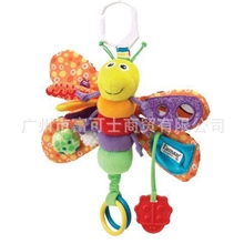 拉玛泽Lamaze蝴蝶多触感多功能车床挂带牙胶响纸BB器特价清仓