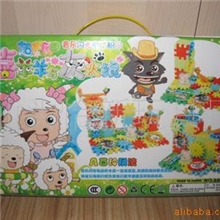 供应喜羊羊音乐灯光电动积木型号9989