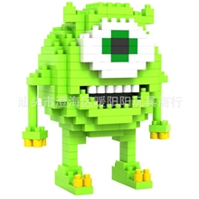 俐智LOZ小颗粒钻石积木系列怪物大学9162单眼怪拼装积木玩具