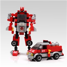 机器人二合一乐高式拼装玩具塑料拼插儿童益智积木玩具30100-3