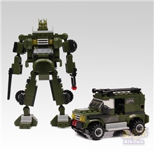 乐高式变形金刚二合一拼装玩具机器人儿童益智积木玩具30100-02