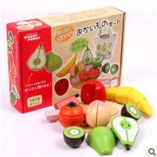 WOODYPUDDY布袋水果切切看磁性切切看儿童木质玩具