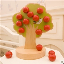 厂家直销外贸玩具苹果树摘磁性苹果仿真学数木制益智玩具