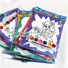 A4纸大小大号大6色大号水粉画儿童水彩画/水粉画批发