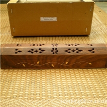 印度香炉+菩提木镶嵌铜+中号+联体盖木香盒印度香盒（缺货）