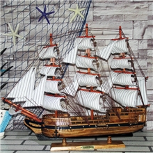 厂家帆船批发木制工艺品60cm帆船模型商务礼品雕刻木制工艺品